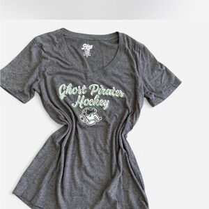 Blue 84 Ghost Pirates Hockey Gray T-Shirt